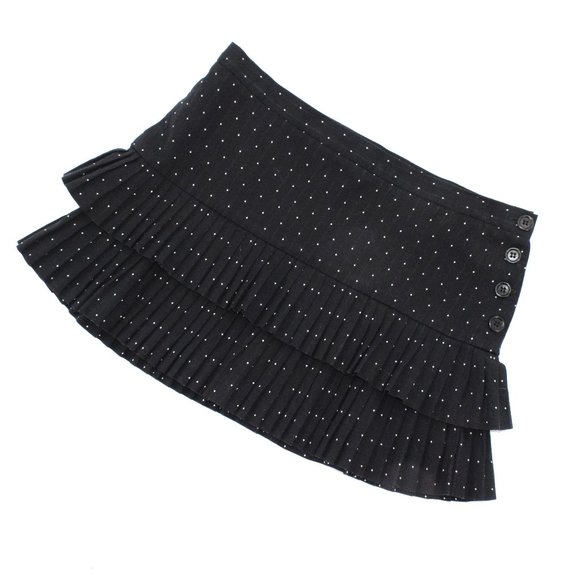 BCBG Max Azria Pleated Polka Dot Mini Skirt 2 - Picture 1 of 5